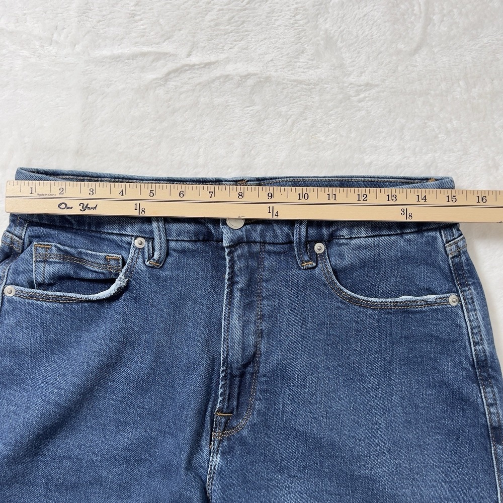 Good American High-Rise Wide-Leg Jeans in Medium Blue - Picture 12 of 15